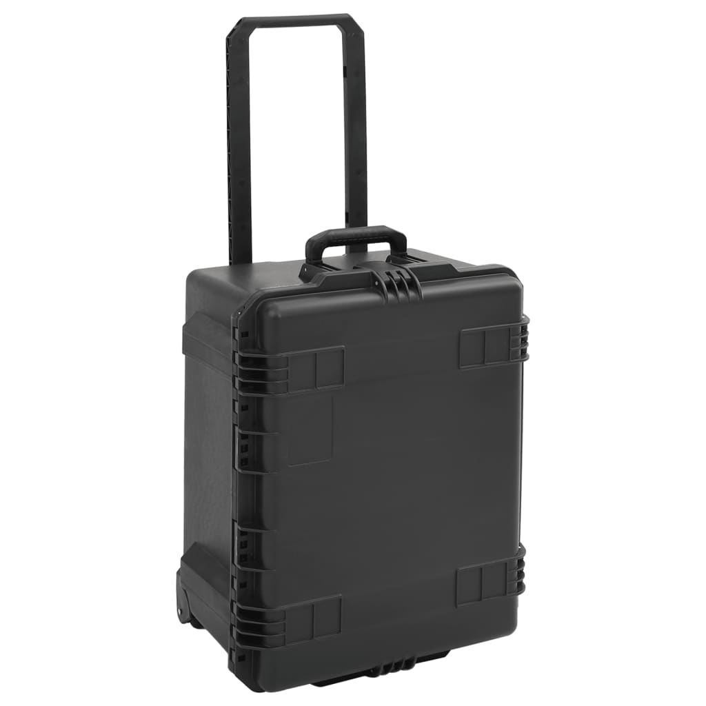 vidaXL Koffer für Flugreise Tragbar Schwarz 62,5x49,5x37 cm PP - Image 3