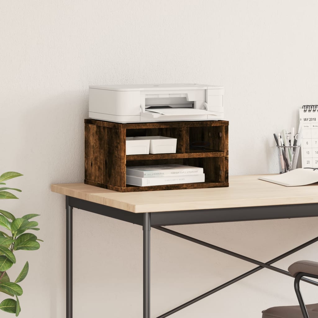 vidaXL Druckerständer Räuchereiche 40x32x22,5 cm Holzwerkstoff - Image 3