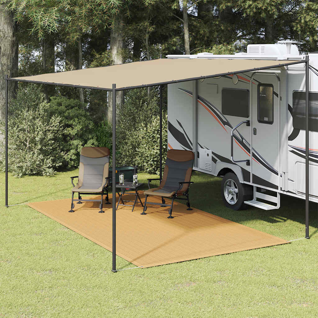 vidaXL Zeltteppich Sandfarbe 250x350 cm HDPE
