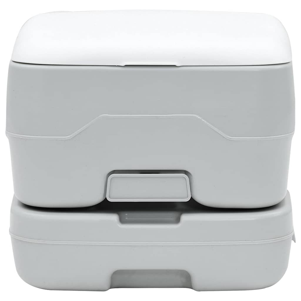 vidaXL Portables Campingklo Grau 41,5 x 36,5 x 30 cm Polyethylen - Image 3