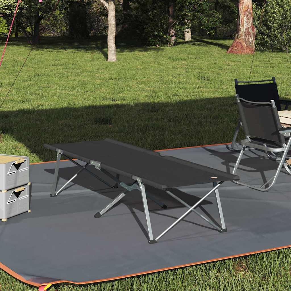 vidaXL Klapp Schlafbett fürs Camping Schwarz 62 x 194 x 42 cm
