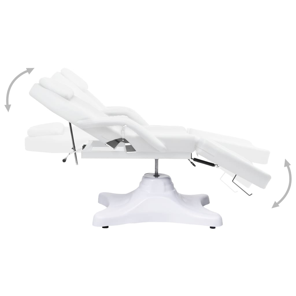 vidaXL Massagetisch Weiß 180x62x(86,5-118) cm - Image 3