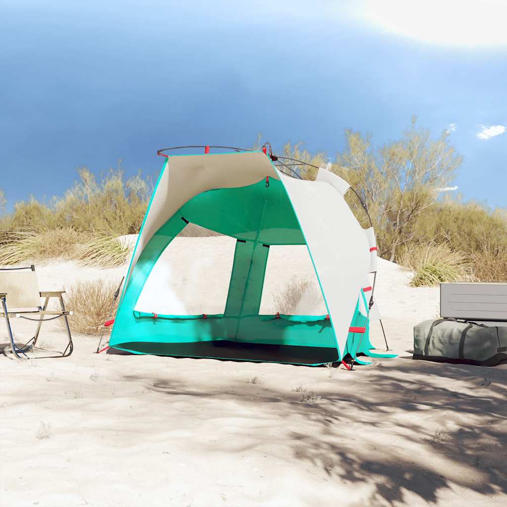 vidaXL Strandzelt 2 Personen Seegrün Quick Release Wasserdicht - Image 3