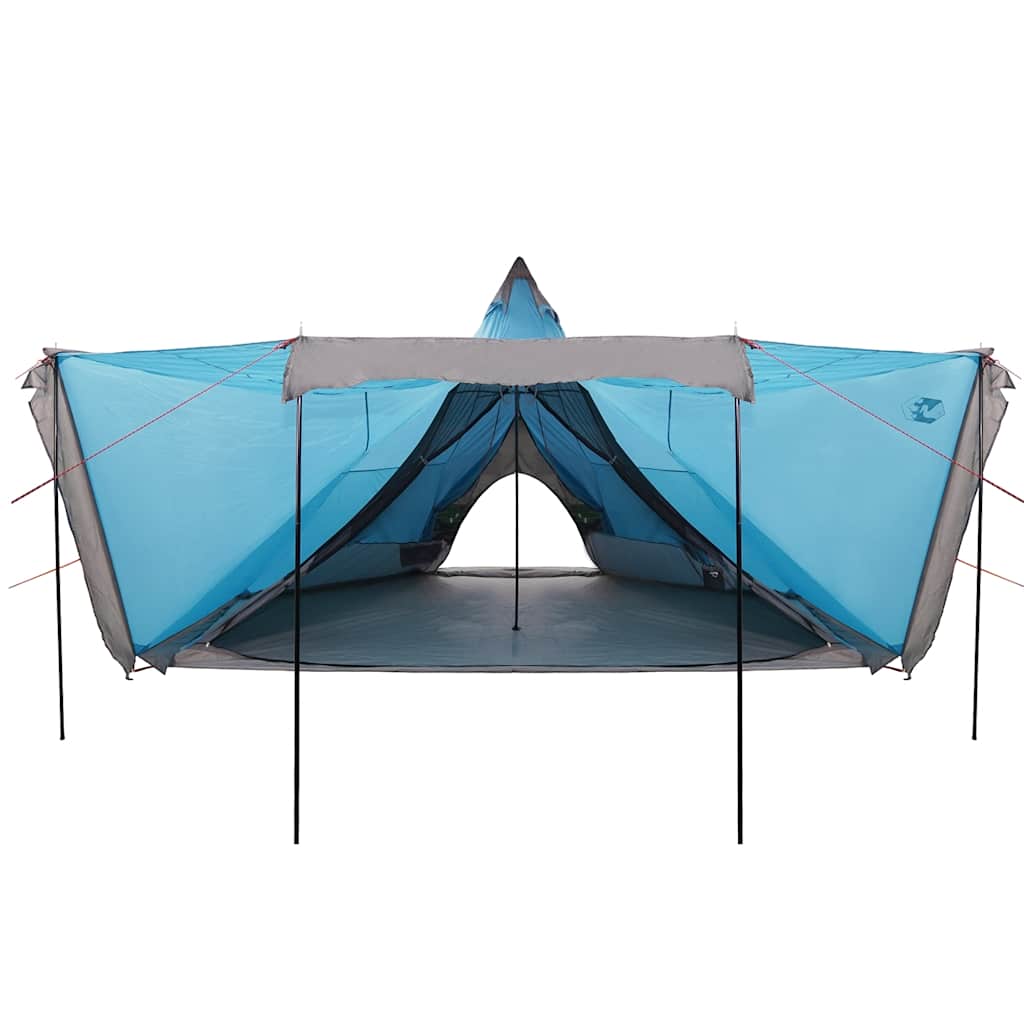 vidaXL Tipi-Familienzelt 8 Personen Blau Wasserdicht - Image 6