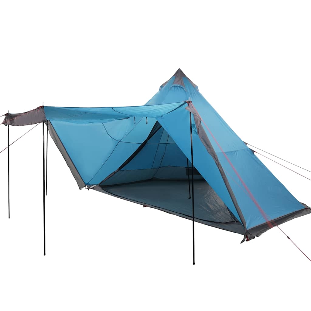 vidaXL Tipi-Familienzelt 8 Personen Blau Wasserdicht - Image 3