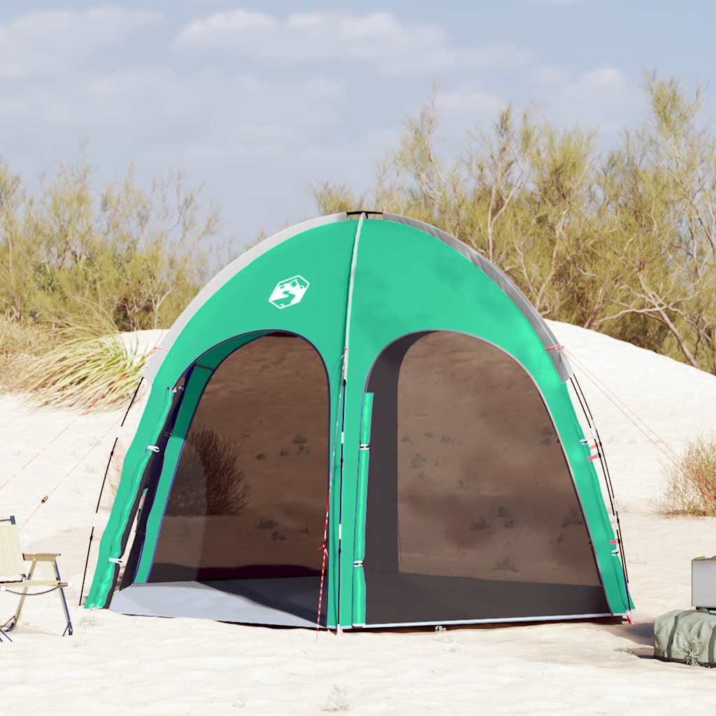 vidaXL Poolzelt mit Dach Meergrün 366 x 305 x 231 cm Polyester