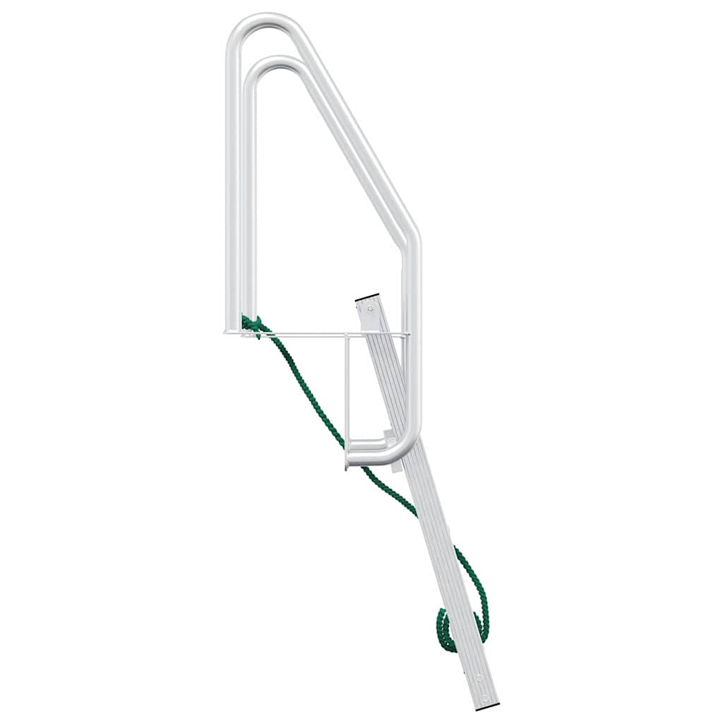 vidaXL 3-Stufen Dockleiter Silber 58 x 77 x 144 cm Aluminium - Image 3
