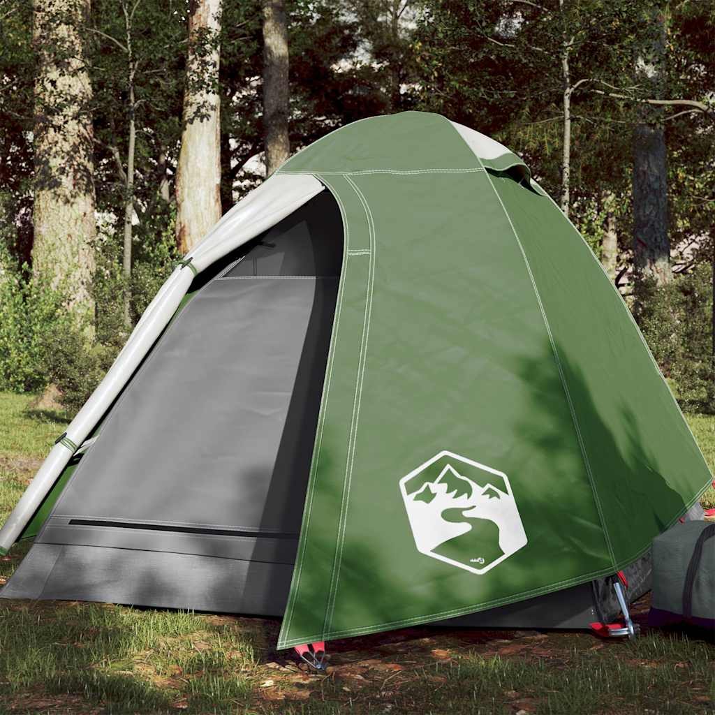 vidaXL Kuppel-Campingzelt 2 Personen Grün Wasserdicht