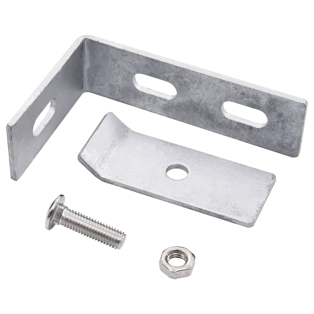 vidaXL Wand-Eckverbinder 10 Sets Silbern - Image 3