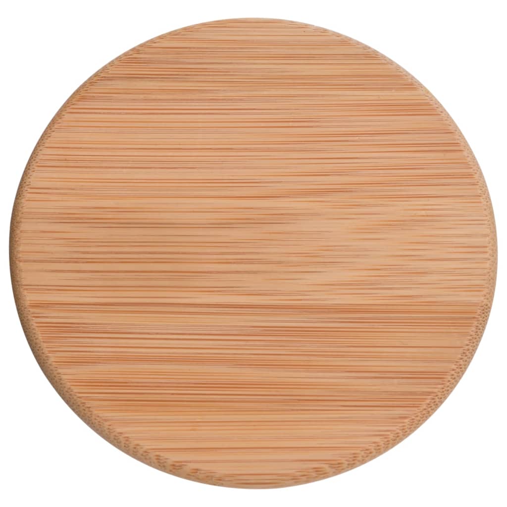vidaXL Vorratsgläser mit Bambusdeckel 4 Stk. 1200 ml - Image 5