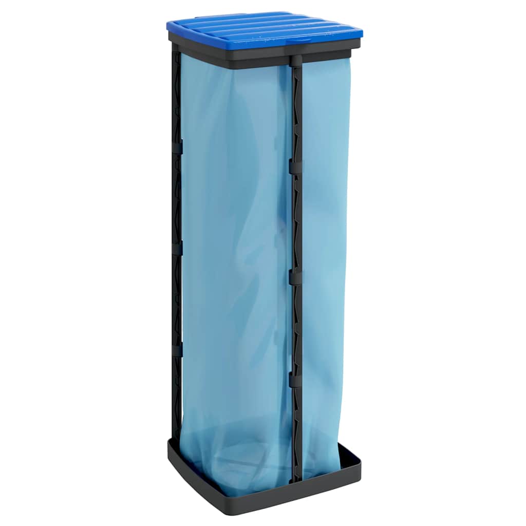 vidaXL Müllsackständer 2 Stk. Schwarz und Blau 120 L PP - Image 3