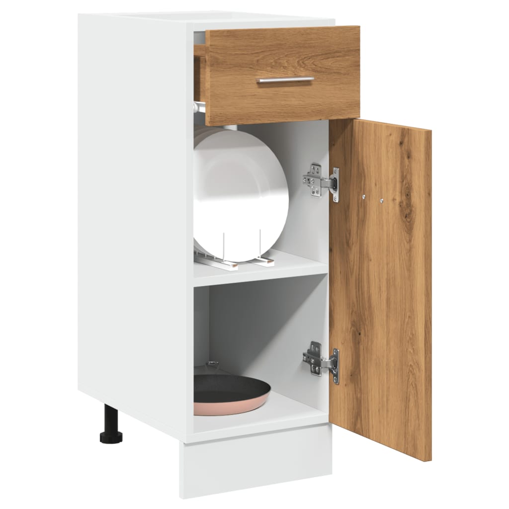 vidaXL Schubunterschrank Lyon Artisan-Eiche 30x46x81,5 cm Holzwerkstoff