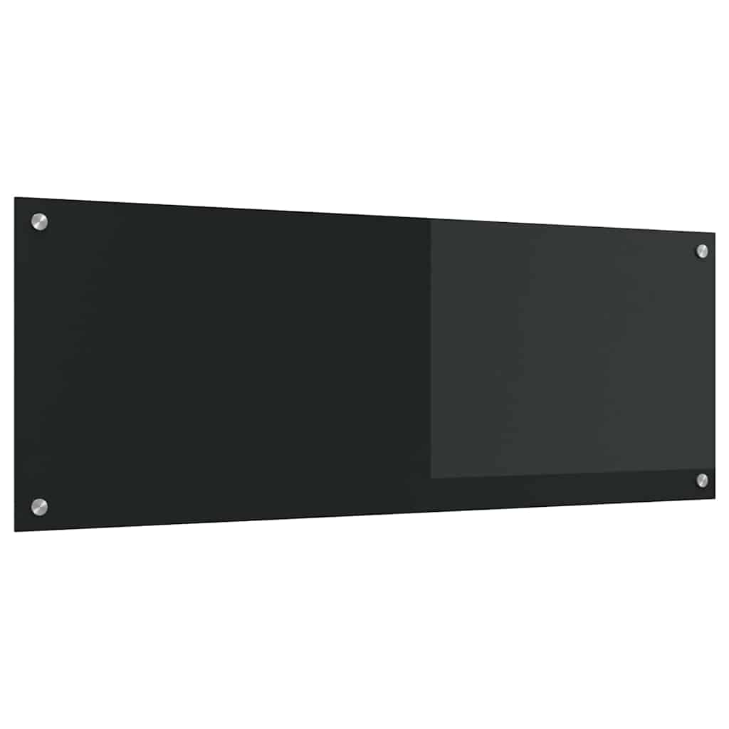 vidaXL Küchenrückwand Schwarz 110 x 40 x 0,6 cm Gehärtetes Glas - Image 4