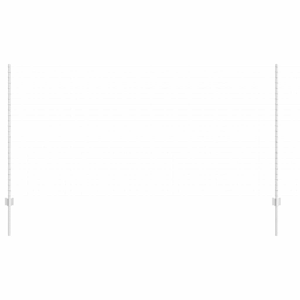 vidaXL Zaunpfosten 44 pcs Silber 180 cm Stahl - Image 3