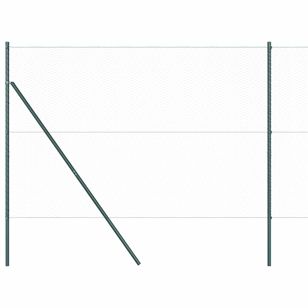 vidaXL Zaun mit Pfosten Grau 1,6 x 100 m PVC-beschichteter Stahl