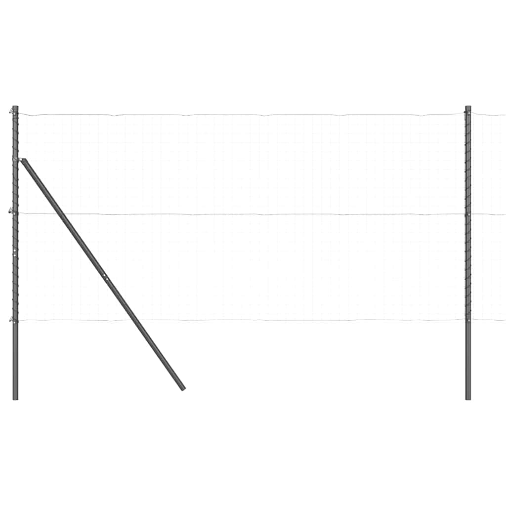 vidaXL Zaunpfosten 7 pcs Grau Ø32mm 200 cm Verzinkter Stahl - Image 4