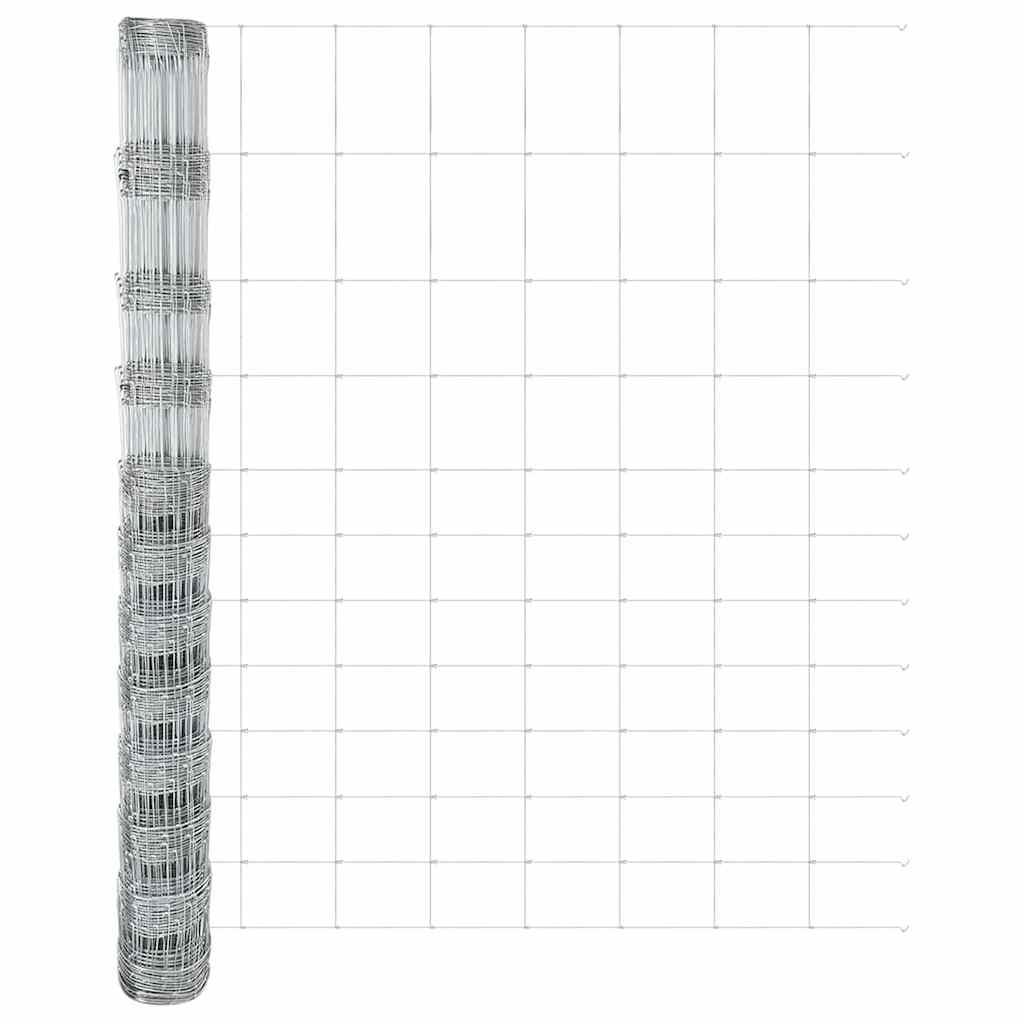vidaXL Wildzaun Grau 1.4 x 10 m Stahl - Image 4