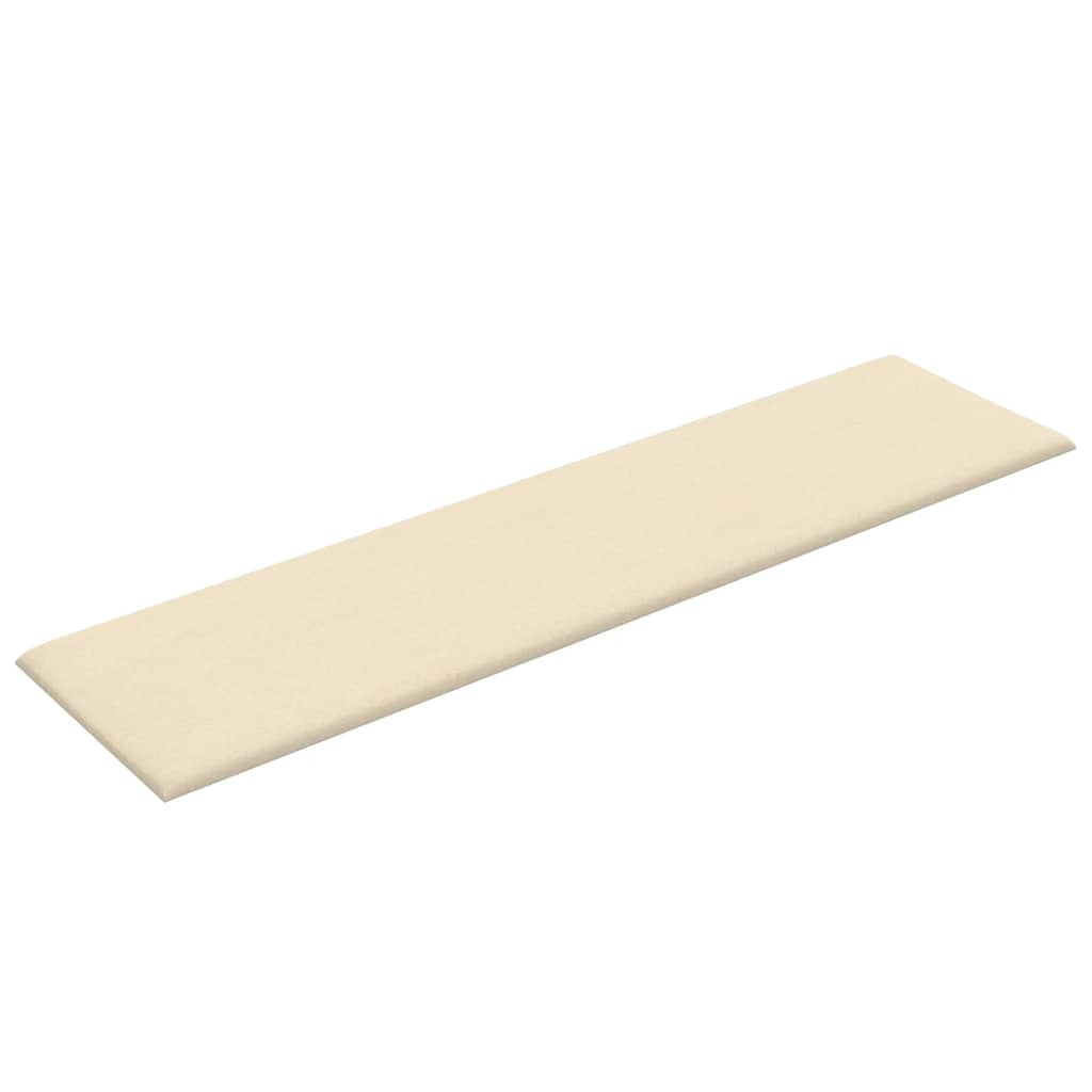 vidaXL Wandpaneele 12 Stk. Creme 60x15 cm Stoff 1,08 m² - Image 5