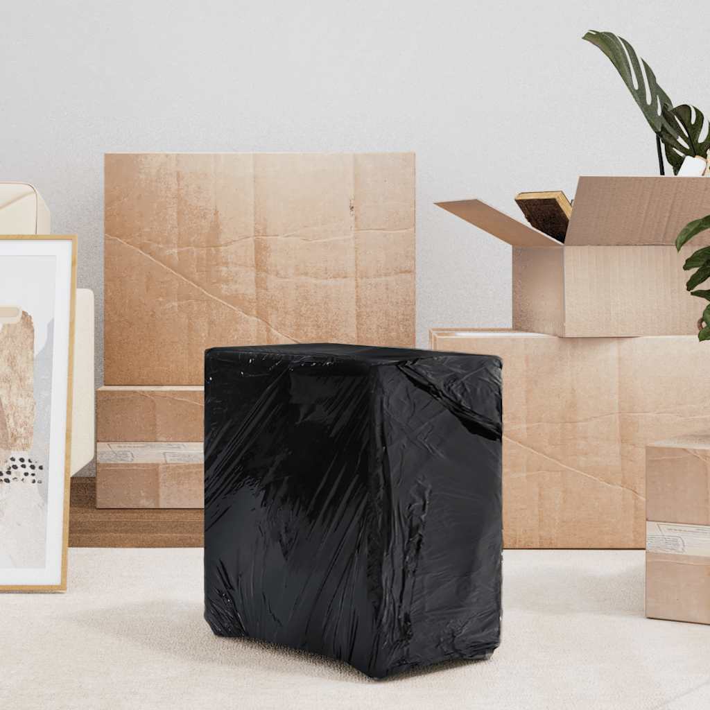 vidaXL Stretchfolie 2 Stk. Schwarz 23 µm 50 cm x 300 m - Image 3