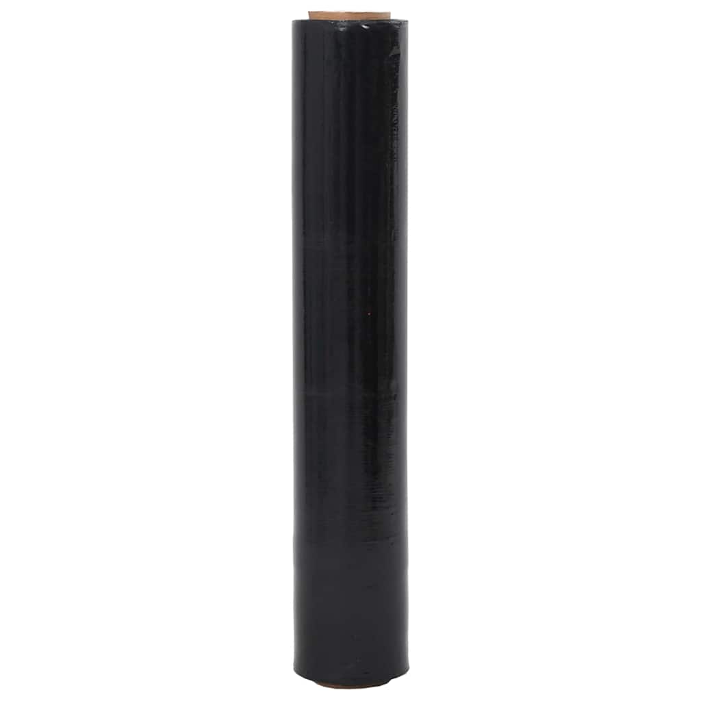 vidaXL Stretchfolie 2 Stk. Schwarz 23 µm 50 cm x 300 m - Image 4