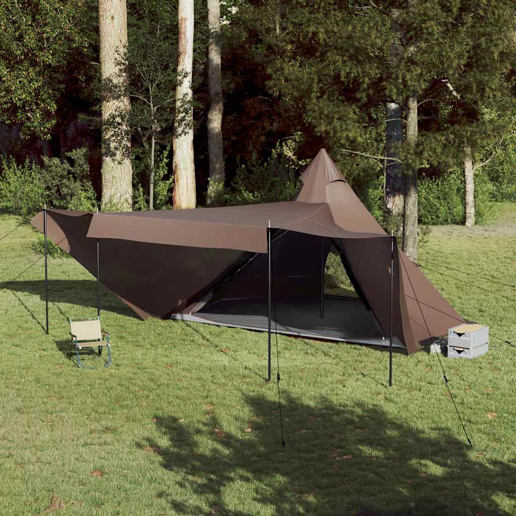 vidaXL Tipi-Familienzelt 8 Personen Braun Wasserdicht - Image 4