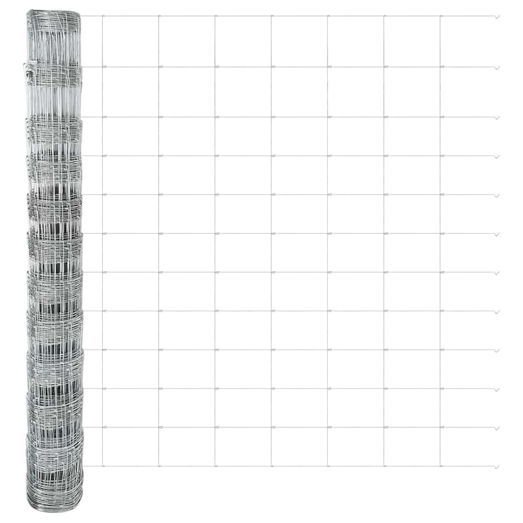 vidaXL Wildzaun Silber 25 x 1,2 m Verzinkter Stahl - Image 4