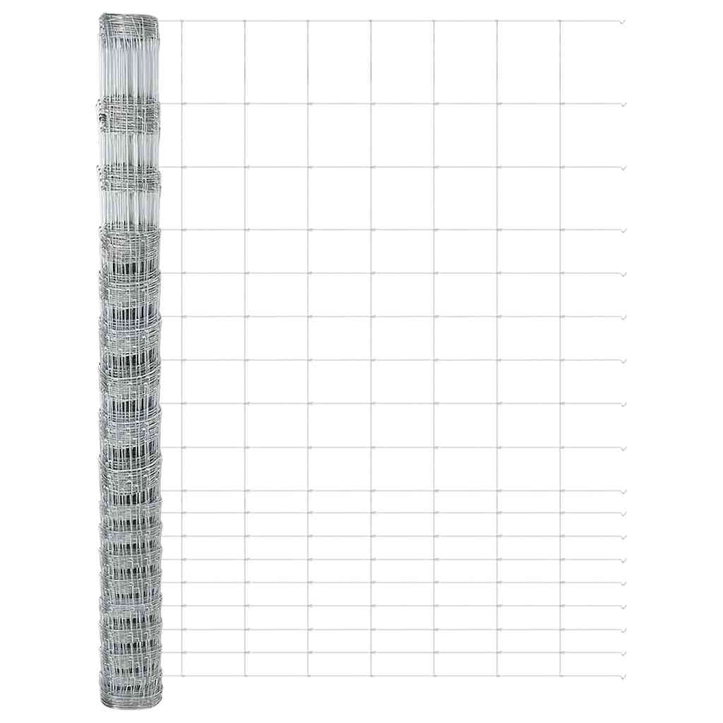 vidaXL Wildzaun Grau 1.5 x 10 m Stahl - Image 4