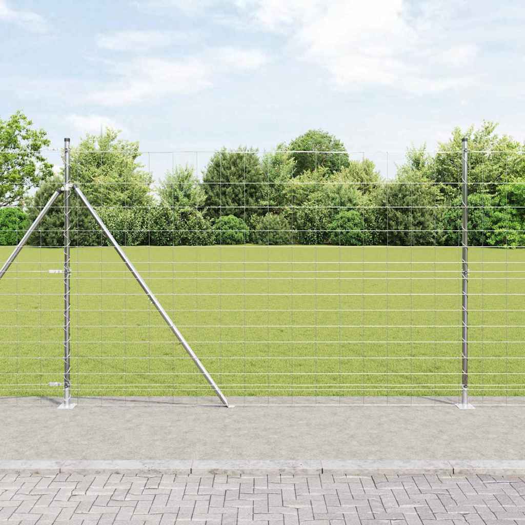 vidaXL Wildzaun Silber 25 x 1,6 m Verzinkter Stahl