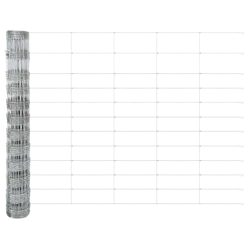 vidaXL Wildzaun Silber 50 x 1,2 m Verzinkter Stahl - Image 6