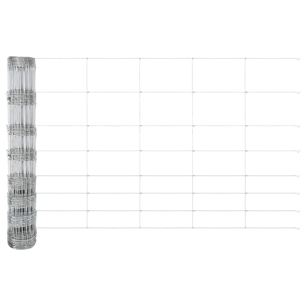 vidaXL Wildzaun Silber 25 x 1 m Verzinkter Stahl - Image 6