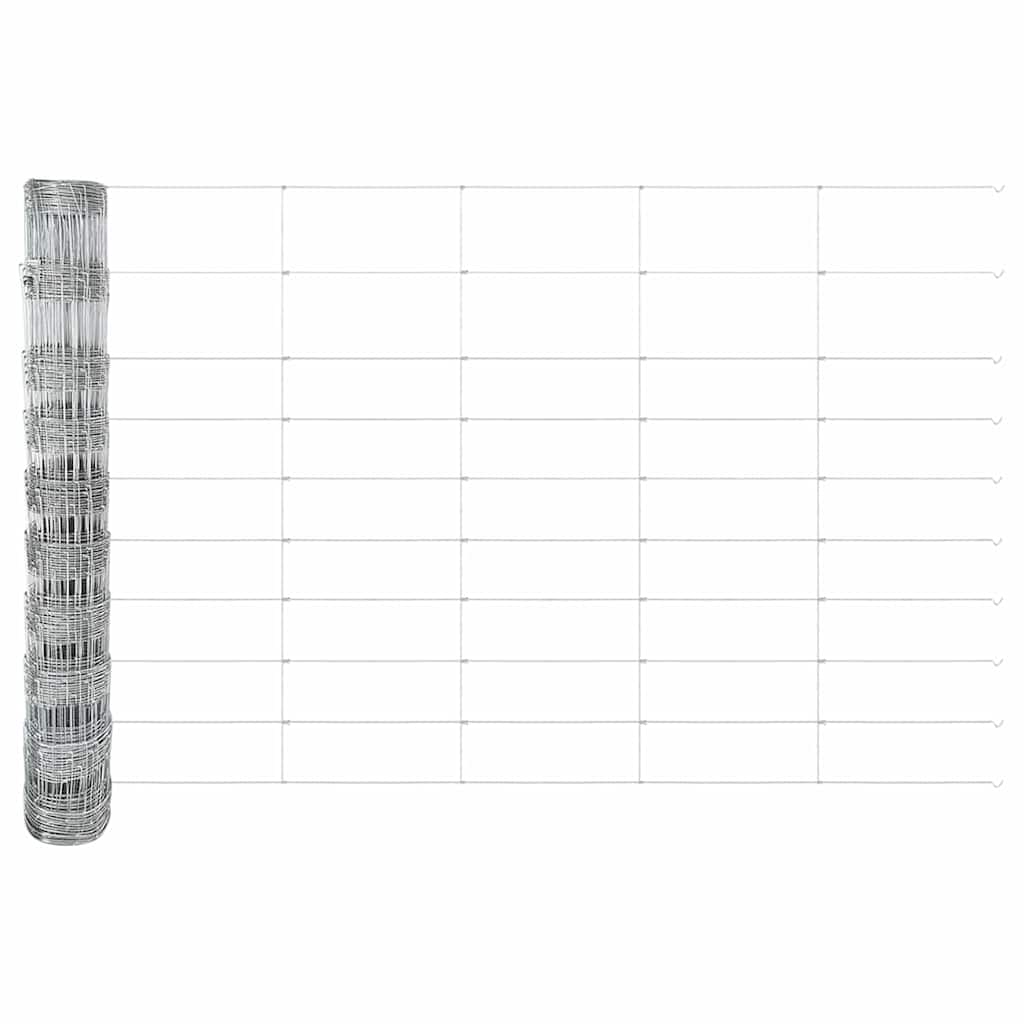 vidaXL Wildzaun Silber 25 x 1 m Verzinkter Stahl - Image 4