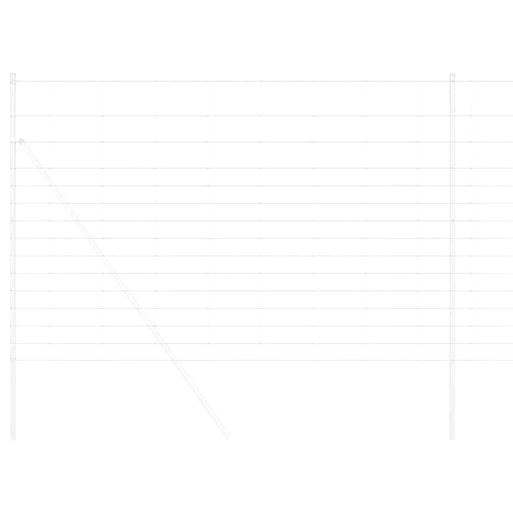 vidaXL Wildzaun Silber 50 x 1,6 m Verzinkter Stahl - Image 3