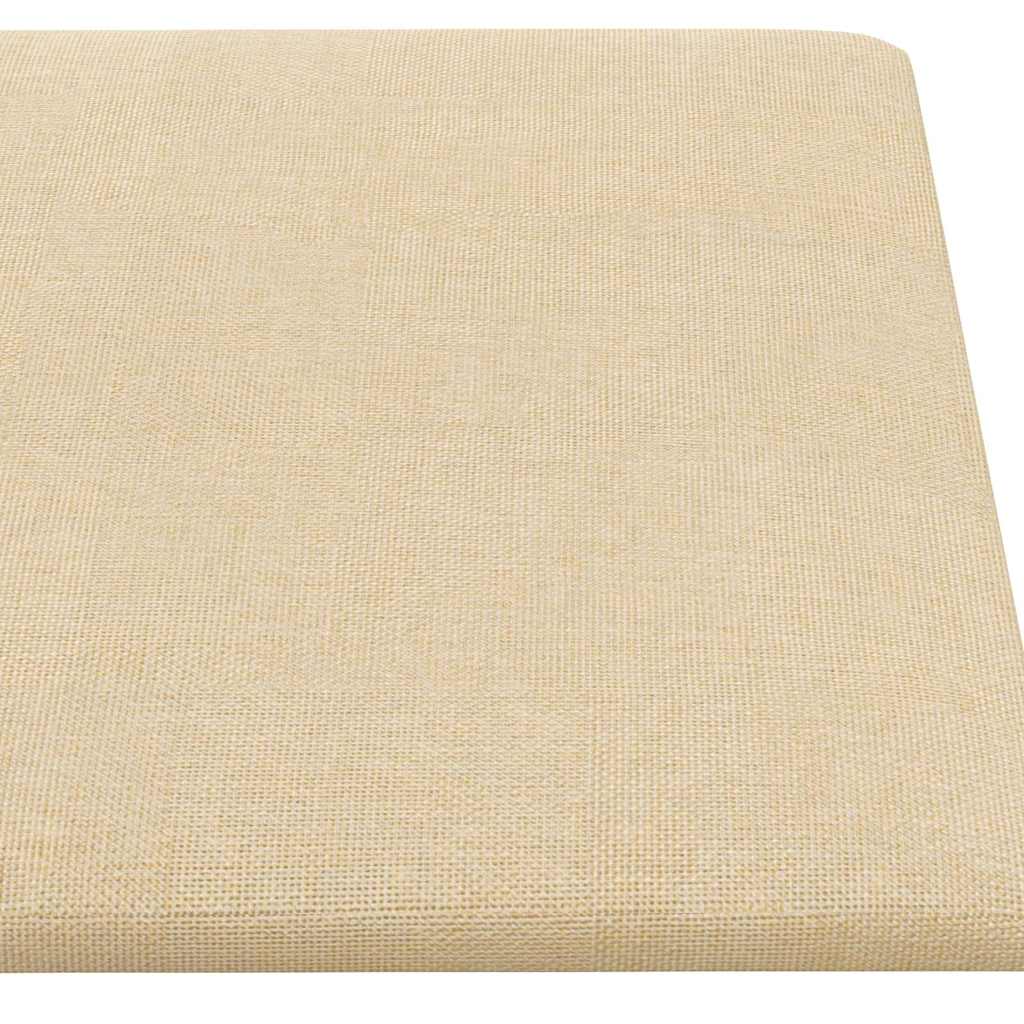 vidaXL Wandpaneele 12 Stk. Creme 30x15 cm Stoff 0,54 m² - Image 5