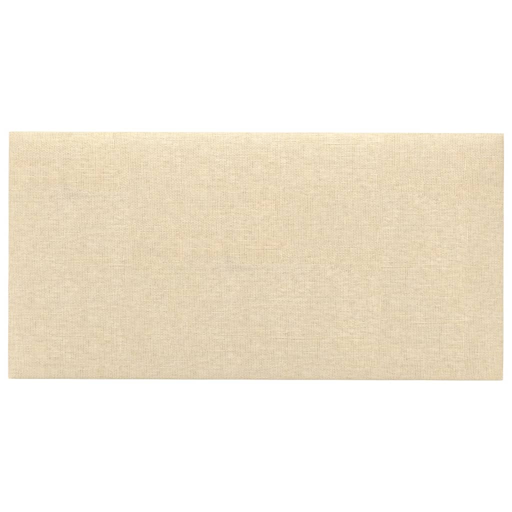 vidaXL Wandpaneele 12 Stk. Creme 30x15 cm Stoff 0,54 m² - Image 3