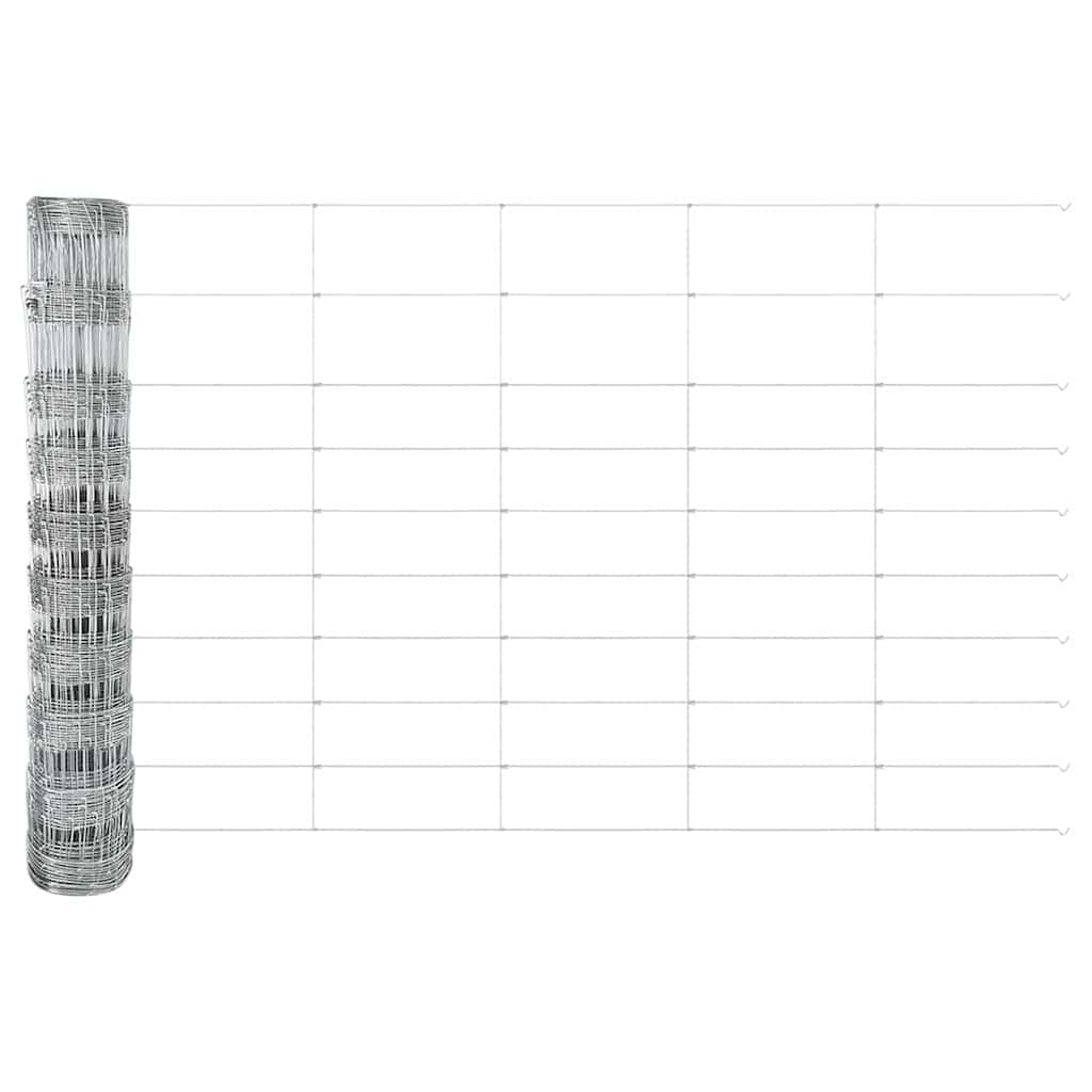 vidaXL Wildzaun Silber 25 x 1 m Verzinkter Stahl - Image 6