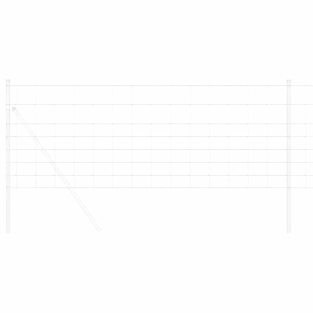 vidaXL Wildzaun Silber 25 x 0,8 m Verzinkter Stahl - Image 3