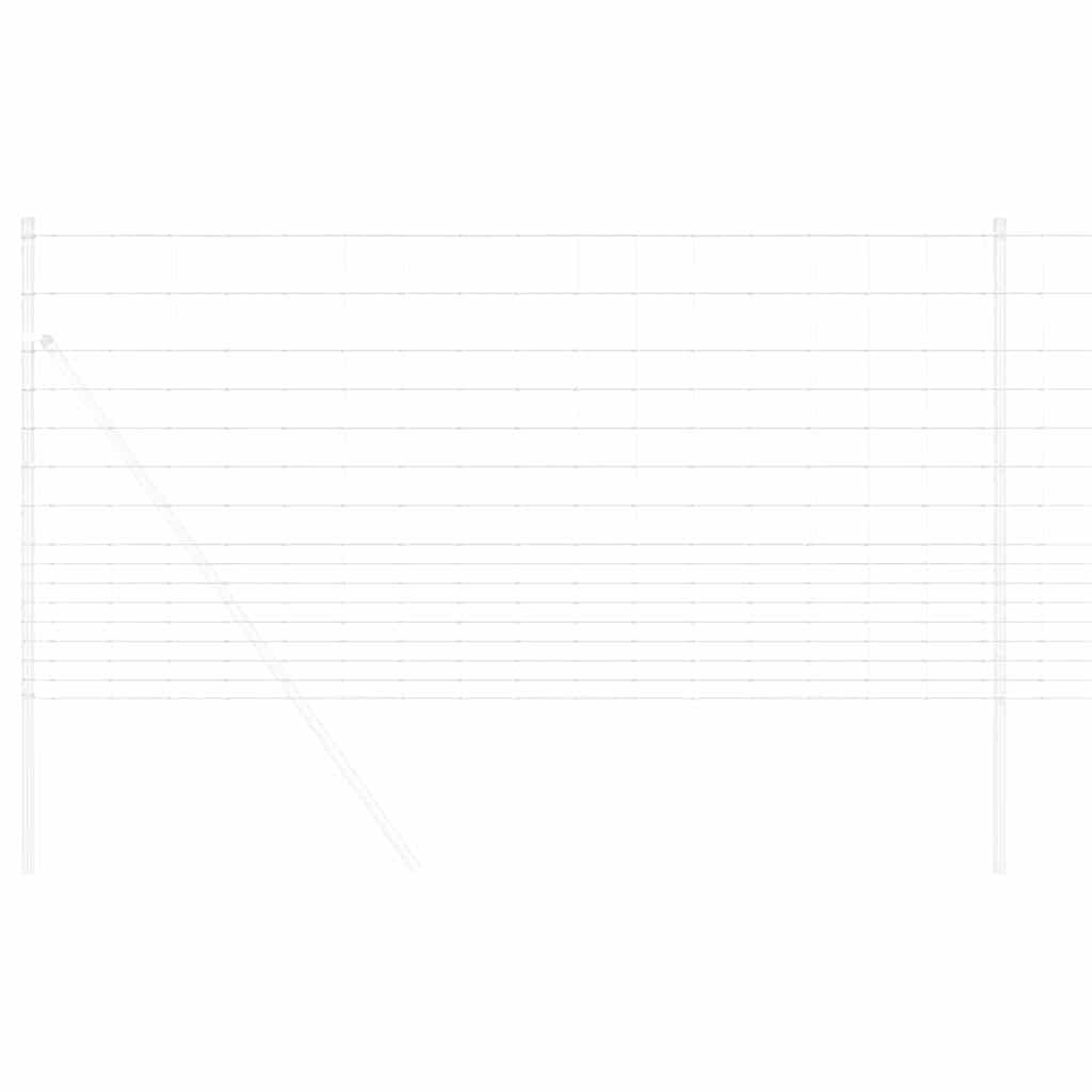 vidaXL Wildzaun Silber 25 x 1,2 m Verzinkter Stahl - Image 3