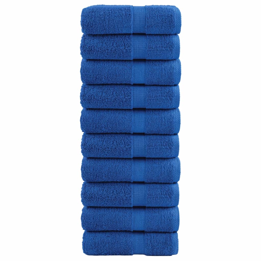 vidaXL Premium Waschhandtücher SOLUND 10 Stück Blau 30x30cm 600gsm