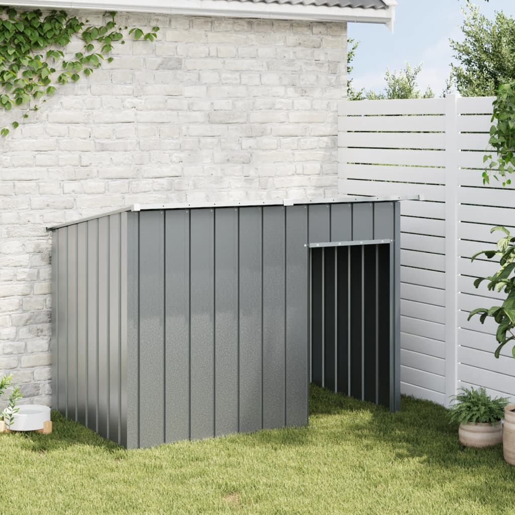 vidaXL Hundehütte mit Dach Anthrazit 153x91x110 cm Verzinkter Stahl - Image 3