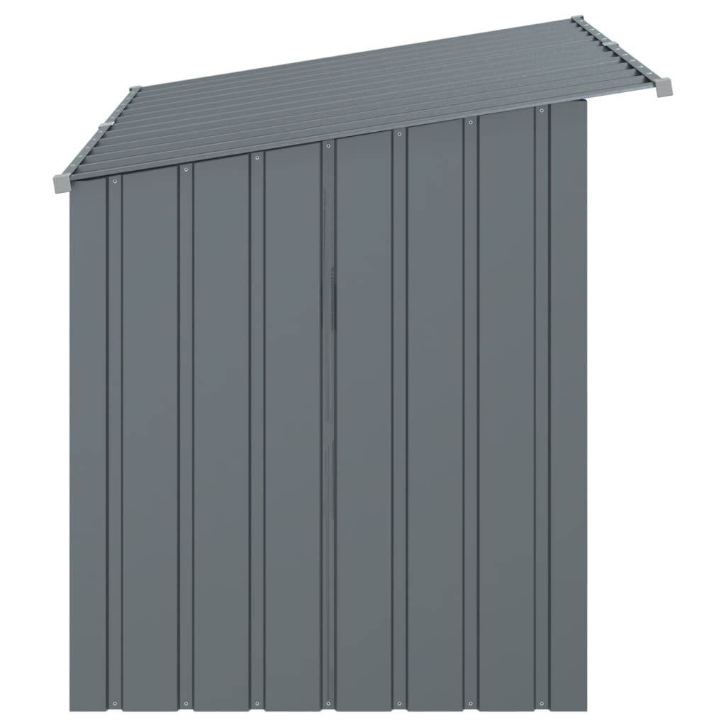 vidaXL Hundehütte mit Dach Anthrazit 153x91x110 cm Verzinkter Stahl - Image 5