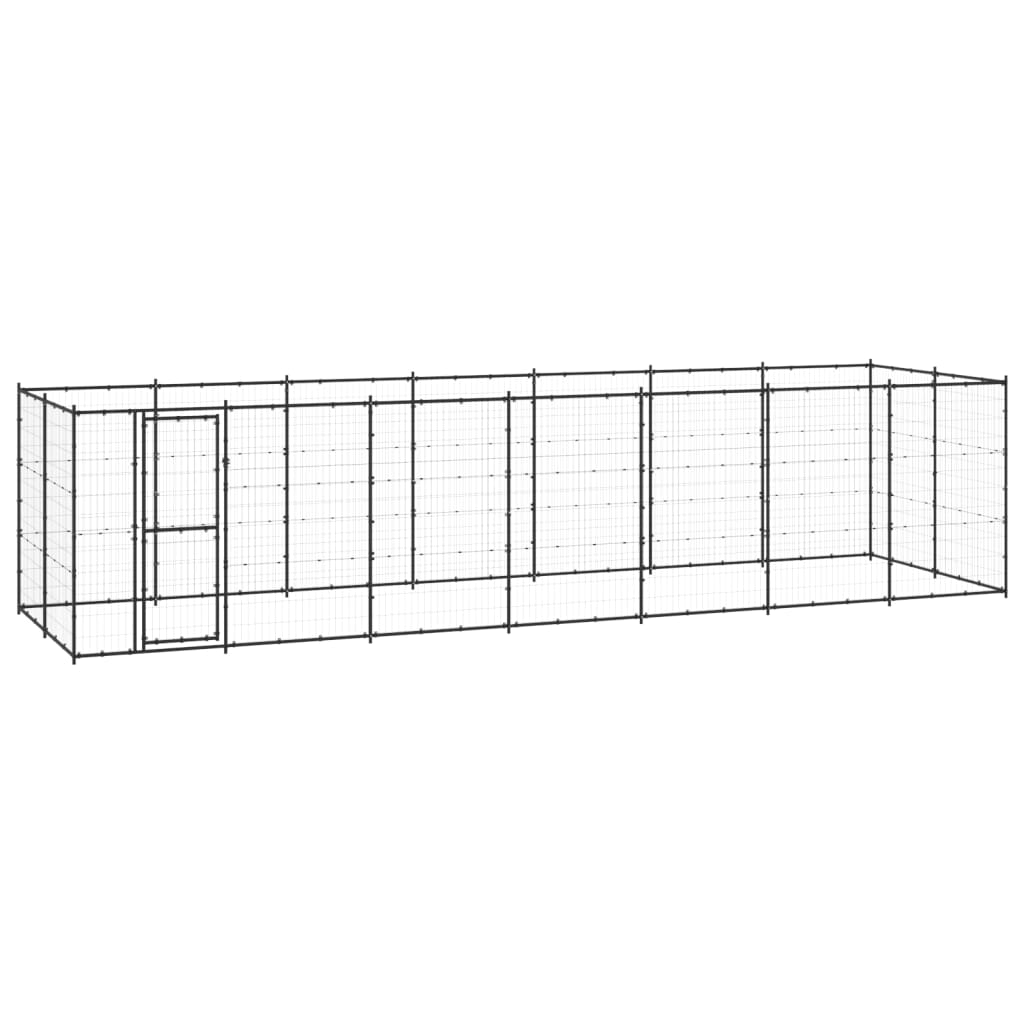 vidaXL Outdoor-Hundezwinger Stahl 16,94 m²