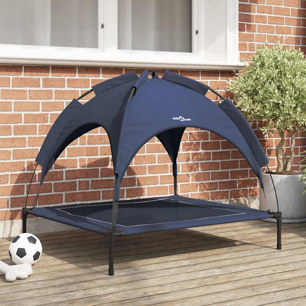 vidaXL Hundebett Marineblau l Stahl