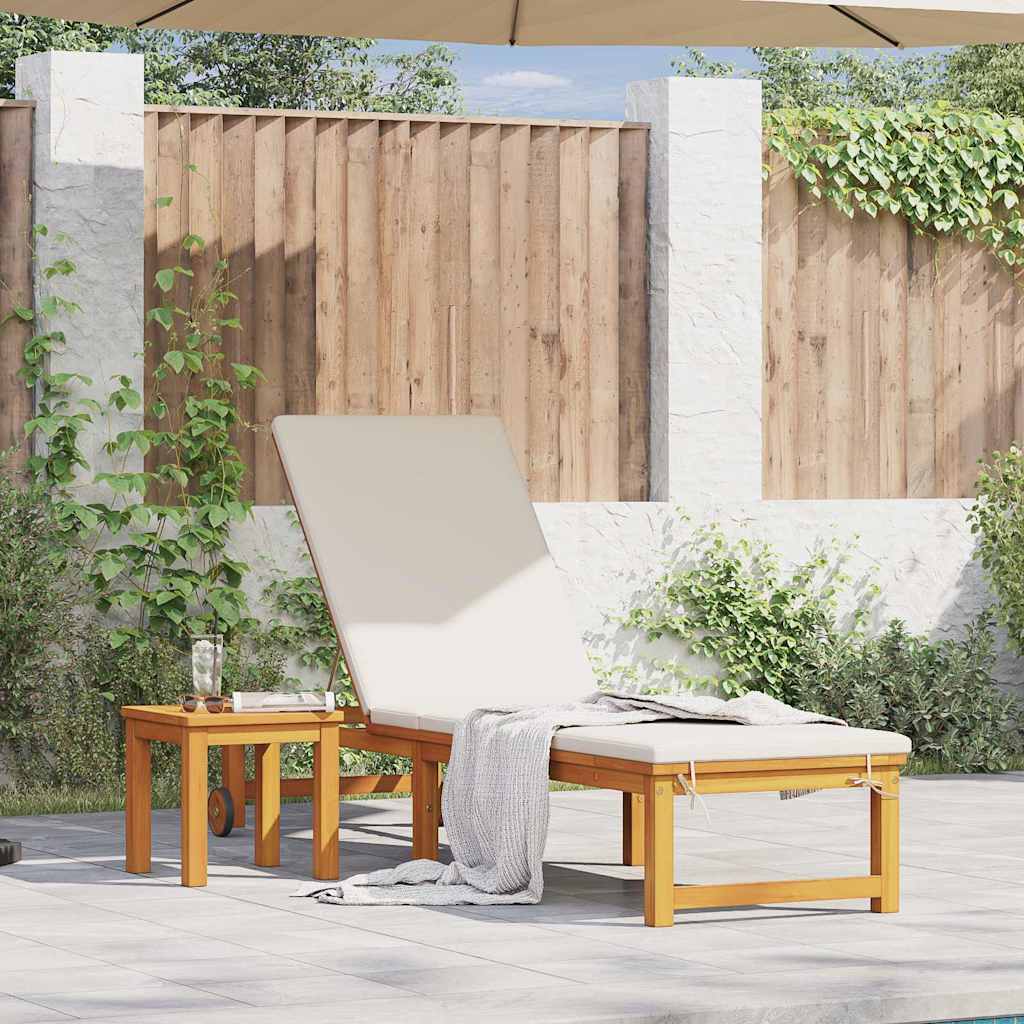vidaXL Sonnenliege 1-Person Braun 53 x 202 x 89cm Massivholz Akazie
