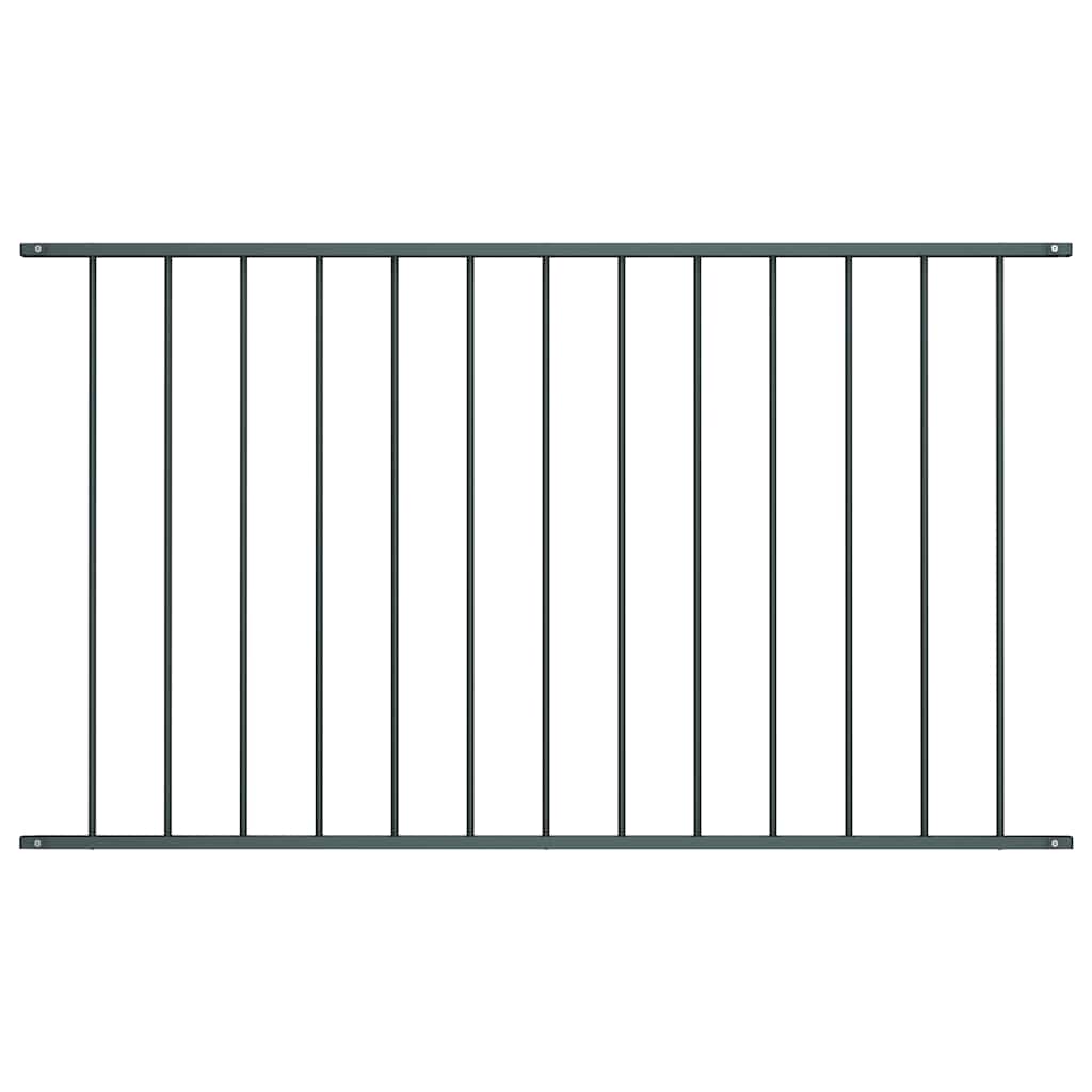 vidaXL Zaunelement Pulverbeschichteter Stahl 1,63x1,25 m Anthrazit
