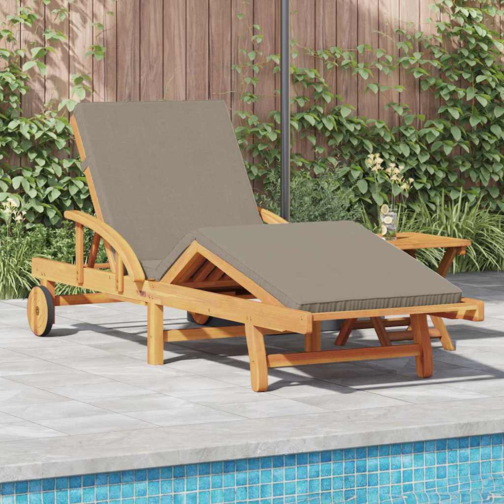 vidaXL Sonnenliege 2 pcs Taupe 40 x 40 x 40cm Massivholz Akazie