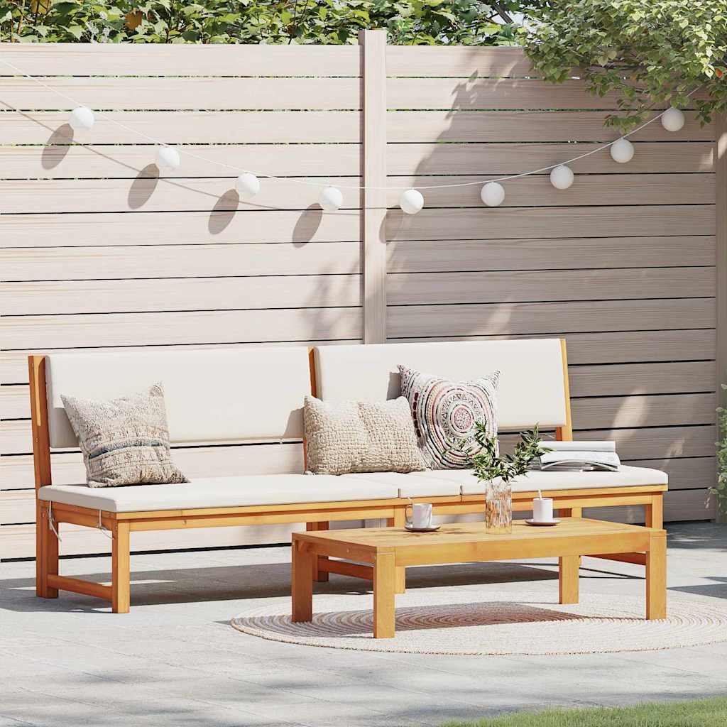 vidaXL Sonnenliege 1-Person Braun 200 x 57 x 75cm Massivholz Akazie