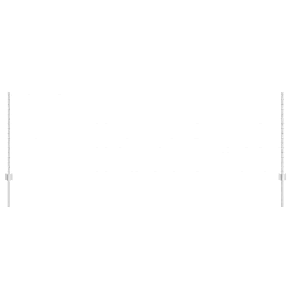 vidaXL Zaunpfosten 44 pcs Silber 140 cm Stahl - Image 3