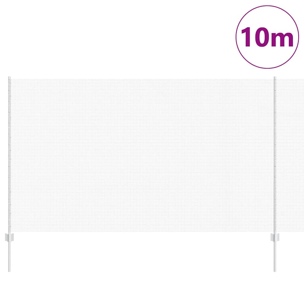 vidaXL Zaun mit Pfosten Silber 1,4 x 10 m Stahl - Image 3