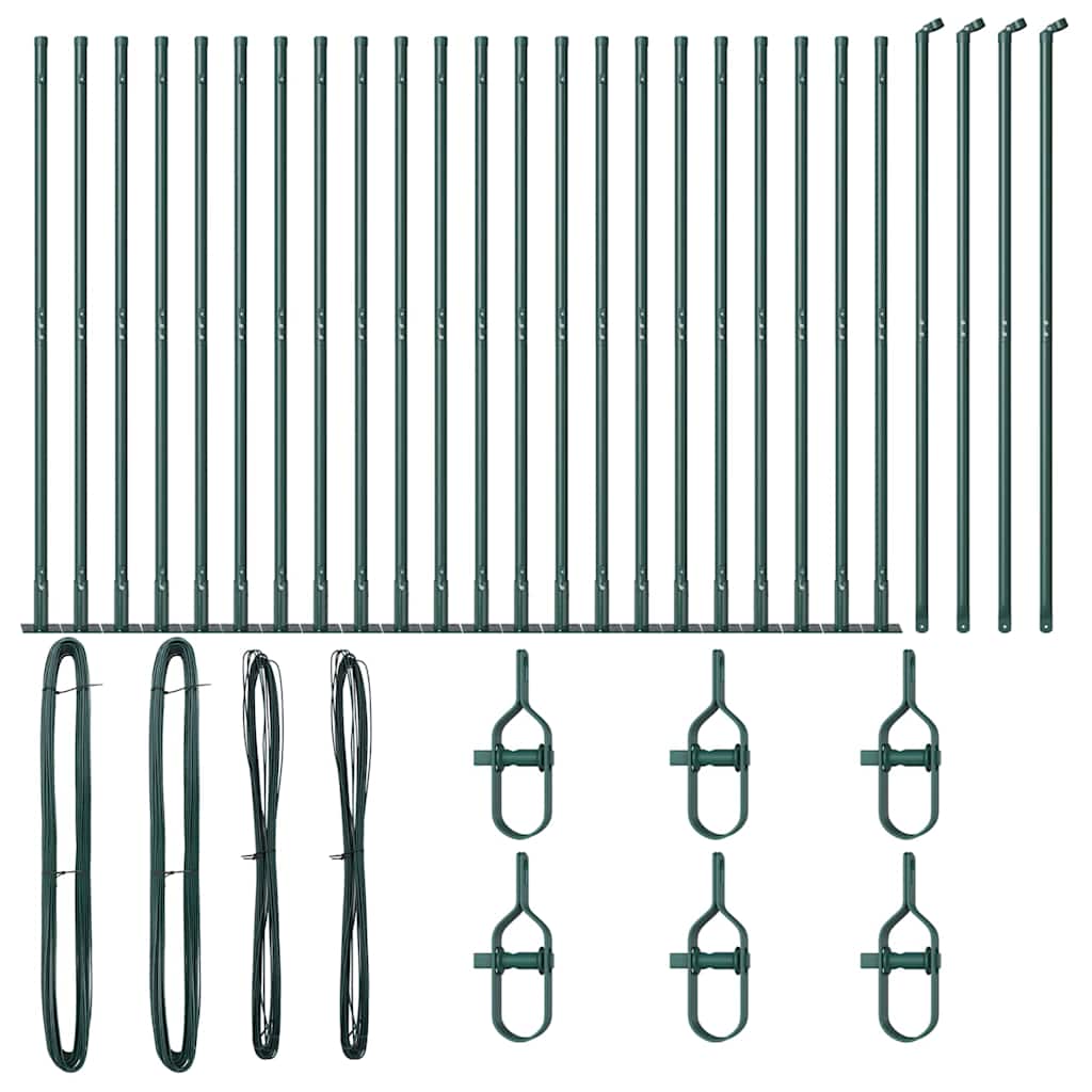 vidaXL Zaunpfosten Sonstiges 26 pcs Grau 3,2 x 3,2 x 83,5 cm Stahl - Image 3