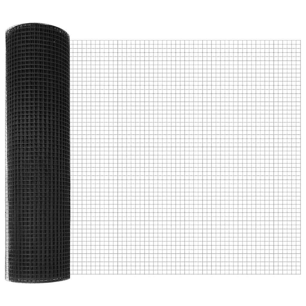 vidaXL Zaun mit Pfosten Grau 0.4 x 50 m Stahl - Image 6